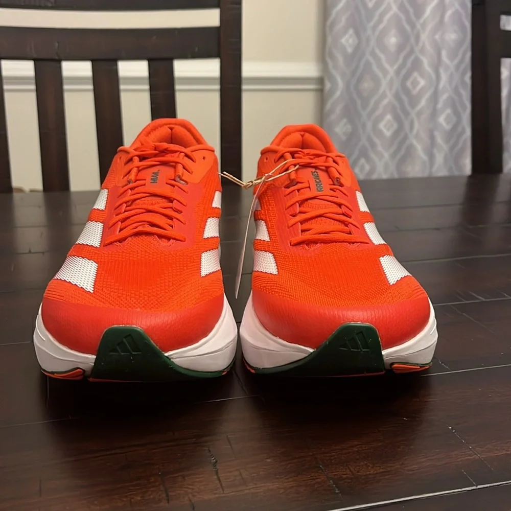 Adidas Adizero SL2 Miami Hurricanes Shoes Sneakers new JQ0240 Men’s Size 12
